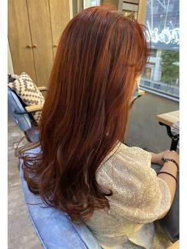 ロア ヘアーコーディネート 四条烏丸店(LoRE hair coordinate) LoRE☆オレンジピンクカラー×レイヤースタイル☆斉藤