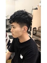 メリケンバーバーショップ フクオカ(MERICAN BARBERSHOP FUK)&nbsp;かき上げヘアショートレイアーくせ毛風パーマコンマヘア38