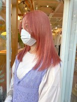 チカシツ(Chikashitsu) pink orange  hair