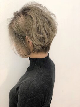 エヌプラス(N+) 黒髪グラデヘアーオリーブグレー小顔に見せるヘアココアベージュ