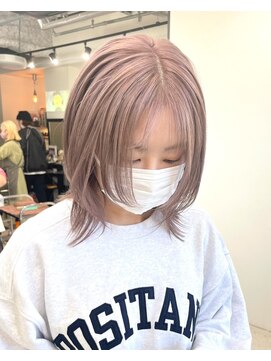 ヒビヲ(HIBIO) ナチュラルボブフルカラーケアブリーチダブルカラーミニボブ韓国