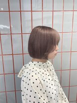 ペレ 渋谷(PELE)&nbsp;h_ 斜めバング/グレージュカラー/シルキーベージュ/渋谷/渋谷駅