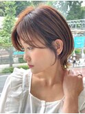 30代40代大人女性/前髪ありショートボブ/ショートヘア/髪質改善
