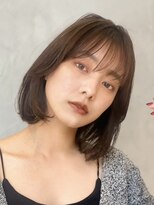 ノイ(noi) 顔周りレイヤーカットグレージュカラーくびれボブベージュカラー