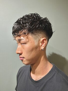 スタンドバーバー 柏(STAND BARBER) ベリーショート/ダークアッシュ/ニュアンスパーマ/韓国マッシュ