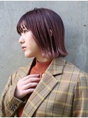 キレイめボブ/外ハネボブ/ハイライト/デザインカラー