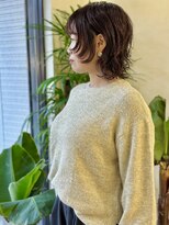 ハヤシ(HAYASHI) ミディアムマッシュウルフニュアンスパーマ20代30代40代