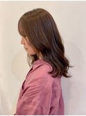 透明感カラー くすみベージュ イルミナカラー レイヤーカット