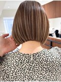大人可愛い30代40代50代ボブ/ショートカット/白髪染め白髪ぼかし