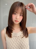 エトラ 渋谷店(etora) 小顔 前髪 レイヤーカット くびれヘア ハイライトカラー"