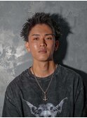 爽やかスパイキーショート×アップバング