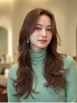 クレビアテン(CreBiA ten_)&nbsp;ロング/レイヤーカット/くびれカット/透明感ココアグレージュ