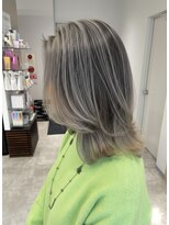 アヴァンス 京橋店(AVANCE) 着物ヘア/ダークアッシュ/ミディアムレイヤーカット/京橋