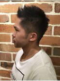 ツーブロックビジネスショートレイヤーかき上げコンマヘア