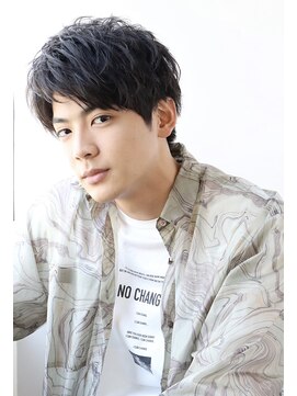 ネイビー(NAVY) カットのみ!ナチュラル アップバング 平野紫耀ヘア