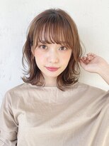 アイティー バイ アルバム 浦和店(IT by ALBUM) 波ウェーブミディ_ハイライトカラーオリーブカラー_67544