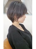 【Hair Make I`ll 奈良】　ネイビーグレーショート