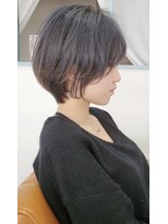 アイル(I'll)&nbsp;【Hair Make I`ll 奈良】　ネイビーグレーショート