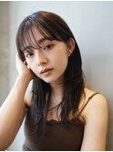 セミロング/レイヤーカット/顔まわりレイヤー