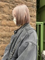 シーンヨコハマ 横浜店(SCENE yokohama)&nbsp;ぱつっとボブ×ミルクティーベージュ