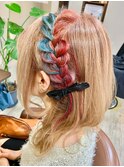 編み込みアレンジ