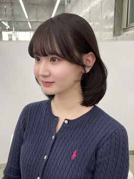 エヌアイ オモテサンドウ(ni omotesando) 顔周りカット/さくらブラウンカラー/レイヤーカット上野