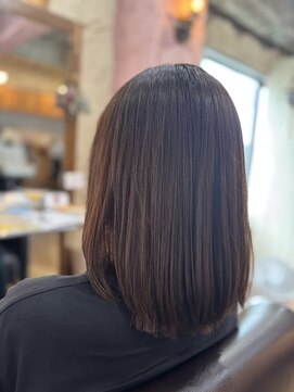 ロッソバイアルター 鎌取(ROSSO by aL-ter) ミニウルフ/デジタルパーマ/チェリーブラウン[鎌取/石橋］