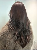 お客様スタイル/暖色ブラウン/ロングヘアレイヤーカッ/小顔ヘア