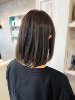 キャアリー(Caary)&nbsp;福山美容室Caary髪質改善ストレートミディアムボブ20代30代40代