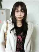 ★ハッシュカット顔周りレイヤーカットウルフカットシャギーウル