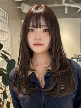 テクネ 天神大名(techne) 天神大名レイヤーカット大人レイヤーくびれヘアロング今泉