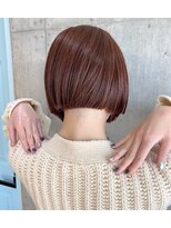 ヌイ 横浜(nui)&nbsp;ブリーチなしピンクぱつっとボブ_ Aラインボブアッシュピンク