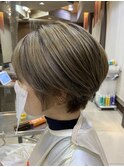 20代30代40代マロンベージュ/Aラインボブ/かきあげ[高田馬場駅]