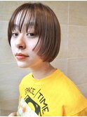 オシャレかわいい前上がりボブ/ミニボブ/小顔ヘア/20代30代40代