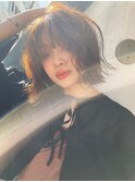 パーマ風ゆるふわボブ