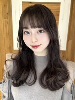 ガーランド (Garland)&nbsp;大人かわいい艶髪レイヤーカットシースルーバング暗髪ベージュ