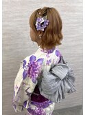 サイド編み込みアレンジ