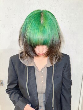 ノラジャーニー(NORA Journey) 【諒】ルーツカラーデザインカラーケアブリーチウルフカット前髪