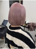 ハイトーン/ホワイトピンク/ボブ/髪質改善/ホワイトカラー