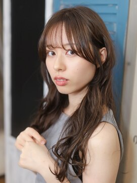 ベレッタ 楠葉店(veretta.) 顔周りレイヤー/小顔カット/韓国風ロング/くびれシルエット/夏