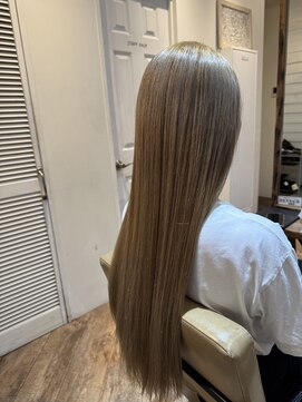 ヘアリゾート バルボア アイランド(hair resort Balboa Island) 縮毛ロング×ハイトーンカラー