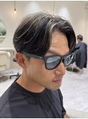 50代40代白髪ぼかしシルバーメッシュバレイヤージュ