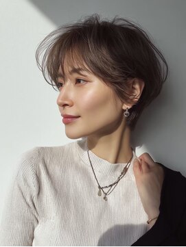 ハーツ(Heart's) ミセスショート×白髪ぼかしカラー３０代４０代５０代６０代