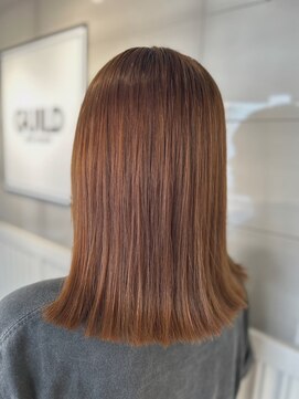 ギルド 清瀬店(GUILD) 艶感レッドブラウンの切りっぱなし