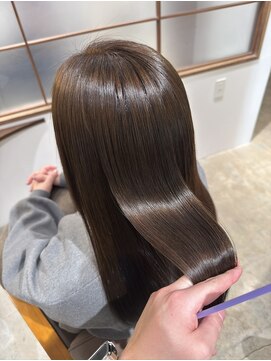 ソワ 四日市(soie) 髪質改善ストレート×ベージュカラー