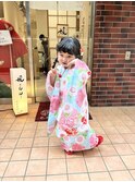 七五三★3歳被布着付け、ヘアーメイク