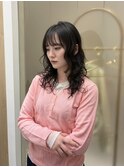 ハッシュレイヤーカット+クリームケアパーマ