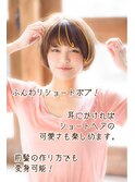 似合わせカットひし形ガーリーショートボブ 焼津/髪質改善/美髪