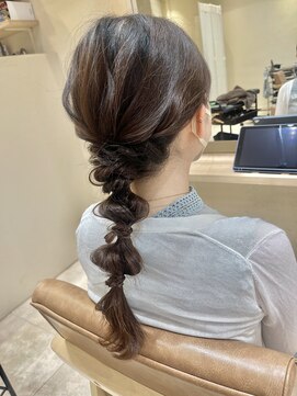 ルーチェヘアー 編みおろしセット/江坂ヘアセット/江坂ヘアアレンジ