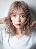 ホワイトベージュくせ毛風抜け感大人ガーリーw上尾10代20代30代